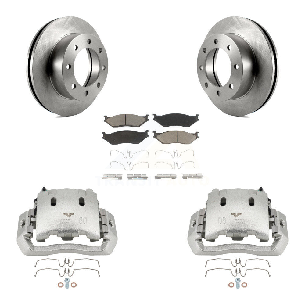 Kit de rotors d'étrier de frein à disque avant et de plaquettes en céramique pour Ford F-450 Super Duty