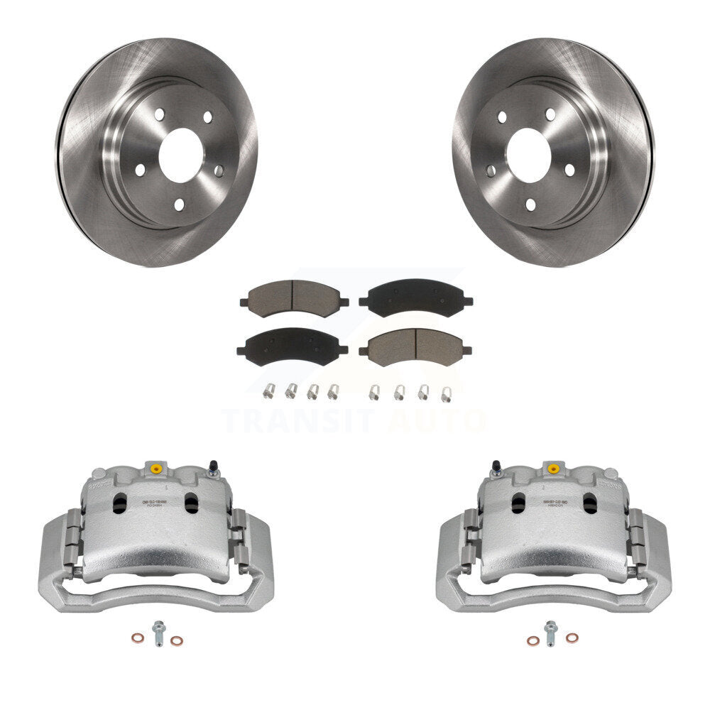 Rotor d'étrier de frein avant et Kit de plaquettes en céramique pour Dodge Ram 1500 avec roue à 5 écrous