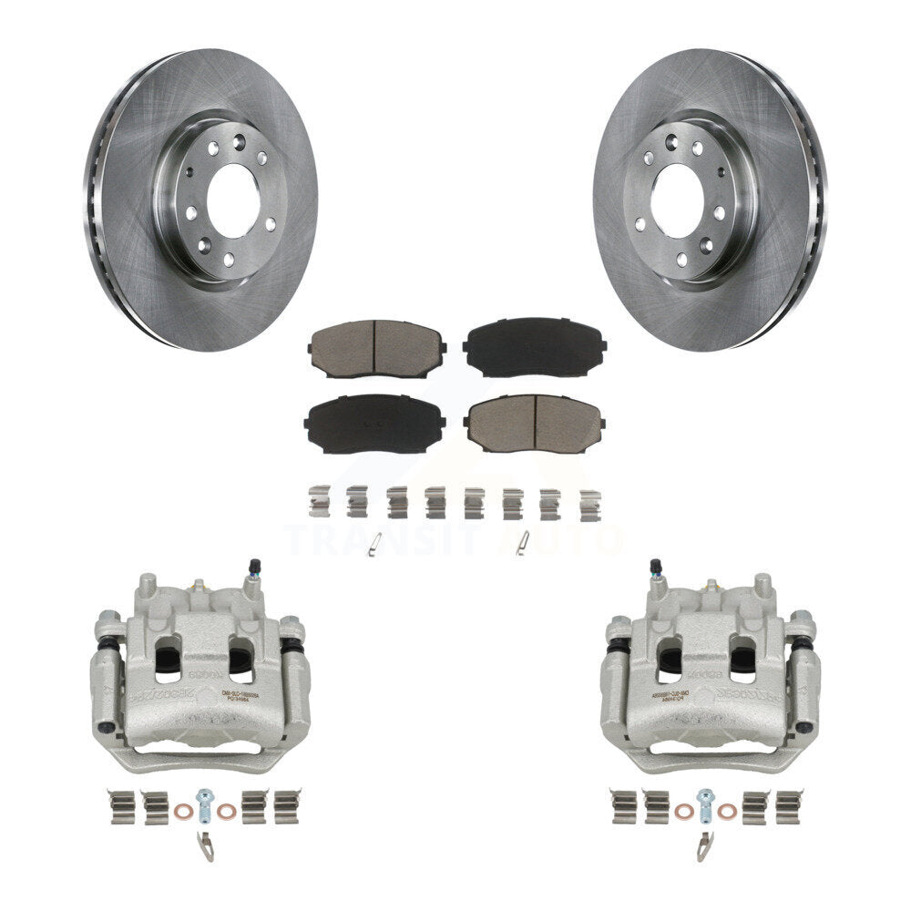 Rotor d'étrier de frein à disque avant et Kit de plaquettes en céramique pour Lincoln MKX FW 2007 – 2009