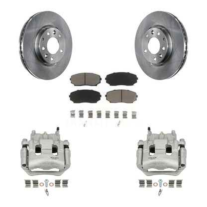 Rotor d'étrier de frein à disque avant et Kit de plaquettes en céramique pour Lincoln MKX FW 2007 – 2009