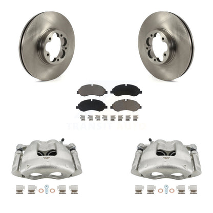 Kit de rotors d'étrier de frein à disque avant et de plaquettes en céramique pour Ford Transit-350 HD