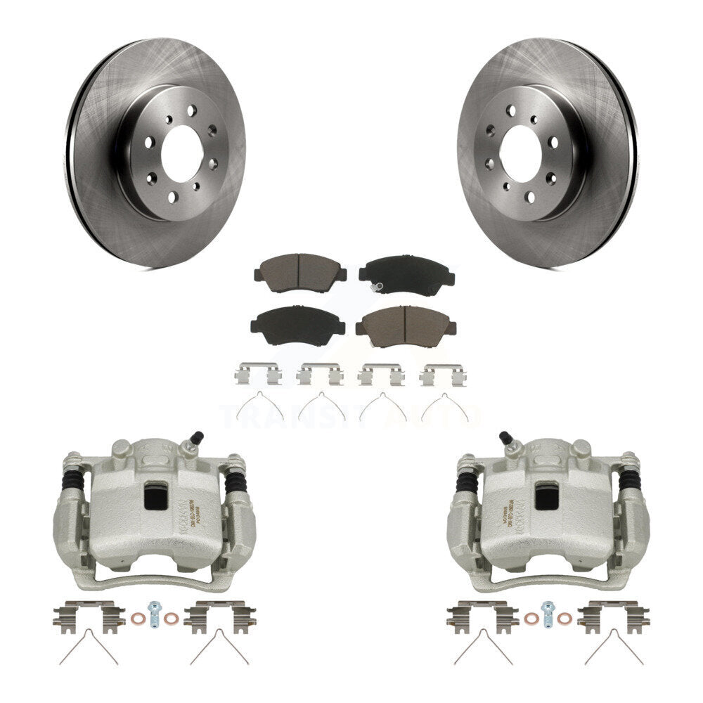 Kit de rotors d'étrier de frein à disque avant et de plaquettes en céramique pour Honda Fit 2007-2008