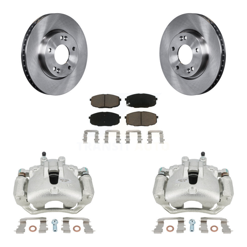 Rotors d'étrier de frein à disque avant et Kit de plaquettes en céramique pour Kia Forte koup Forte5 2.0