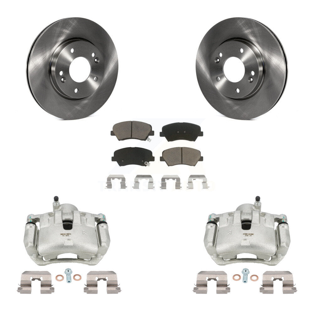 Kit de rotors d'étrier de frein à disque avant et de plaquettes en céramique pour Hyundai Veloster 2012