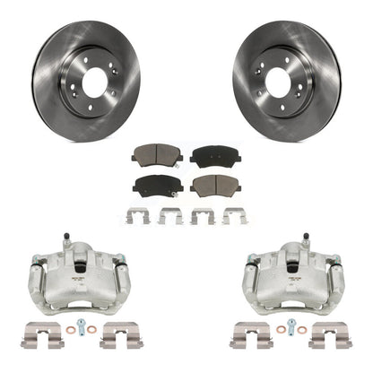 Kit de rotors d'étrier de frein à disque avant et de plaquettes en céramique pour Hyundai Veloster 2012