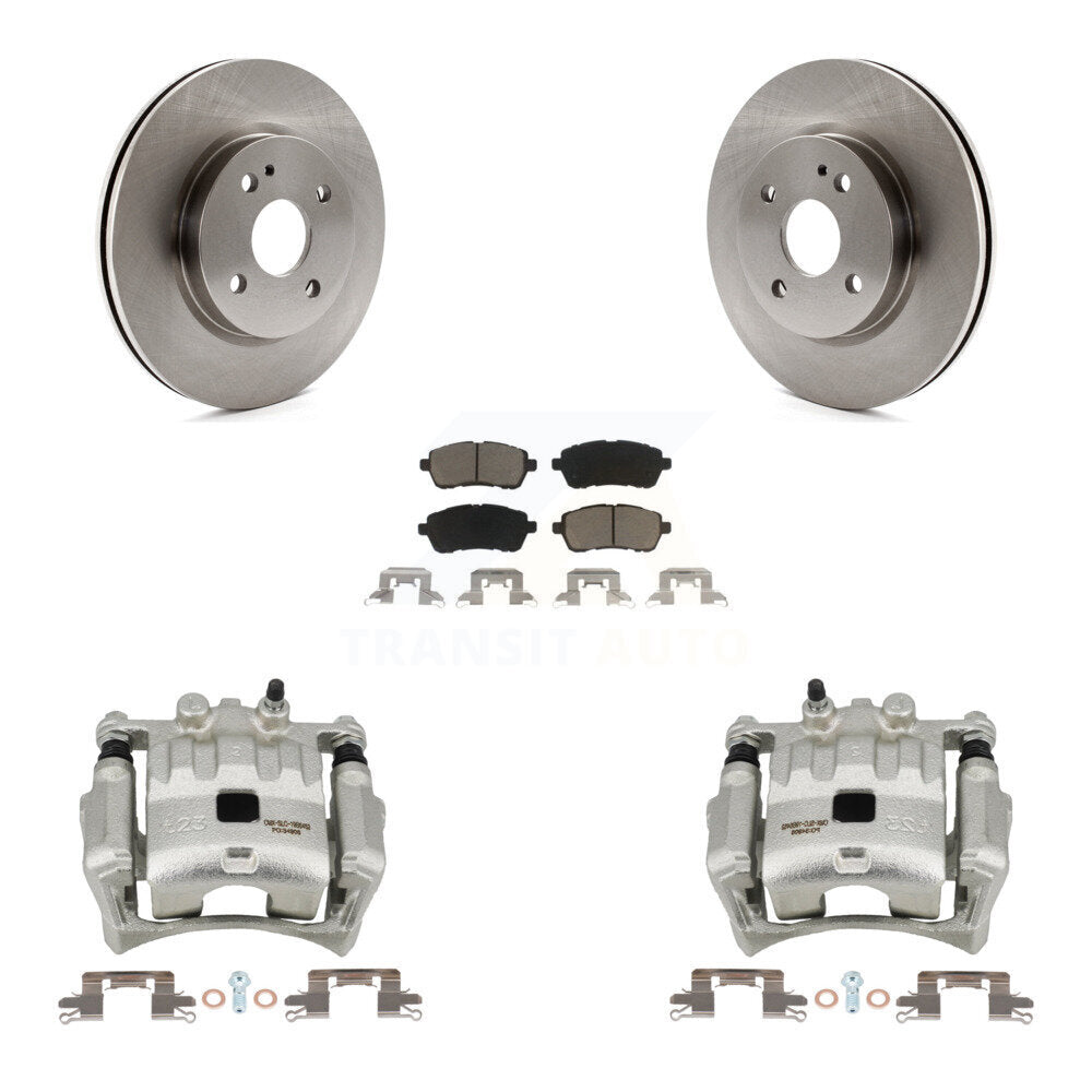 Kit de rotors d'étrier de frein à disque avant et de plaquettes en céramique pour Mazda 2 2011-2014