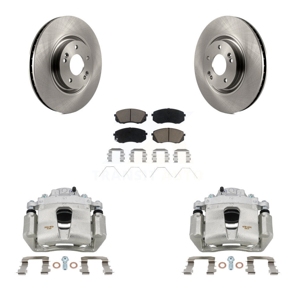 Rotor d'étrier de frein à disque avant et Kit de plaquettes en céramique pour Hyundai Sonata Kia Optim