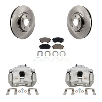 Rotor d'étrier de frein à disque avant et Kit de plaquettes en céramique pour Hyundai Sonata Kia Optim
