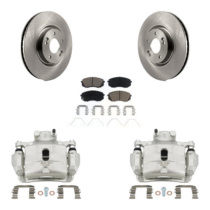 Rotor d'étrier de frein à disque avant et Kit de plaquettes en céramique pour Hyundai Sonata Kia Optim