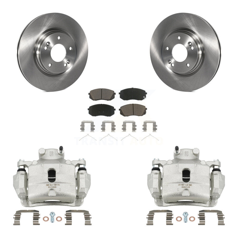 Rotor d'étrier de frein à disque avant et Kit de plaquettes en céramique pour Hyundai Sonata Kia Optim
