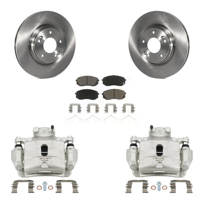 Rotor d'étrier de frein à disque avant et Kit de plaquettes en céramique pour Hyundai Sonata Kia Optim