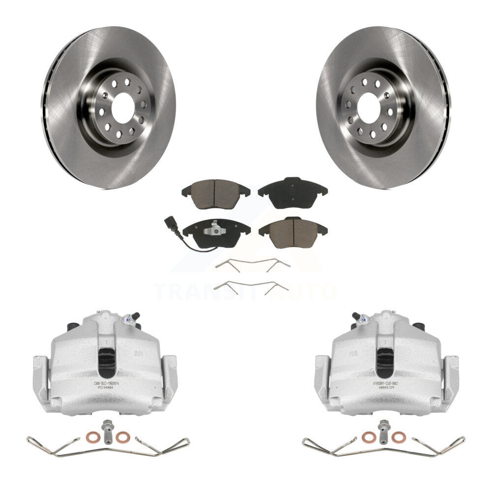 Kit de rotors d'étrier de frein à disque avant et de plaquettes en céramique pour Volkswagen Golf
