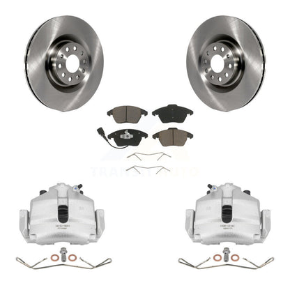 Kit de rotors d'étrier de frein à disque avant et de plaquettes en céramique pour Volkswagen Golf