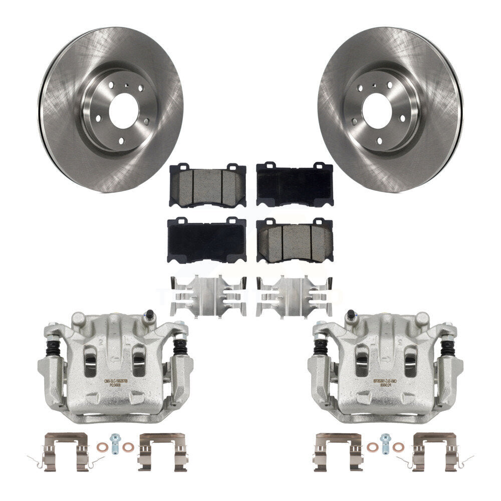 Rotors d'étrier de frein avant et kit de plaquettes en céramique pour INFINITI G37 avec frein Brembo