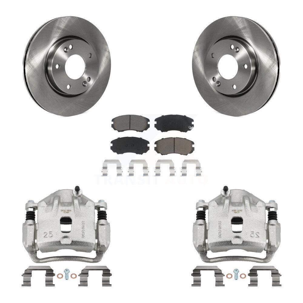 Kit de rotors d'étrier de frein à disque avant et de plaquettes en céramique pour Kia Soul 2012-2013