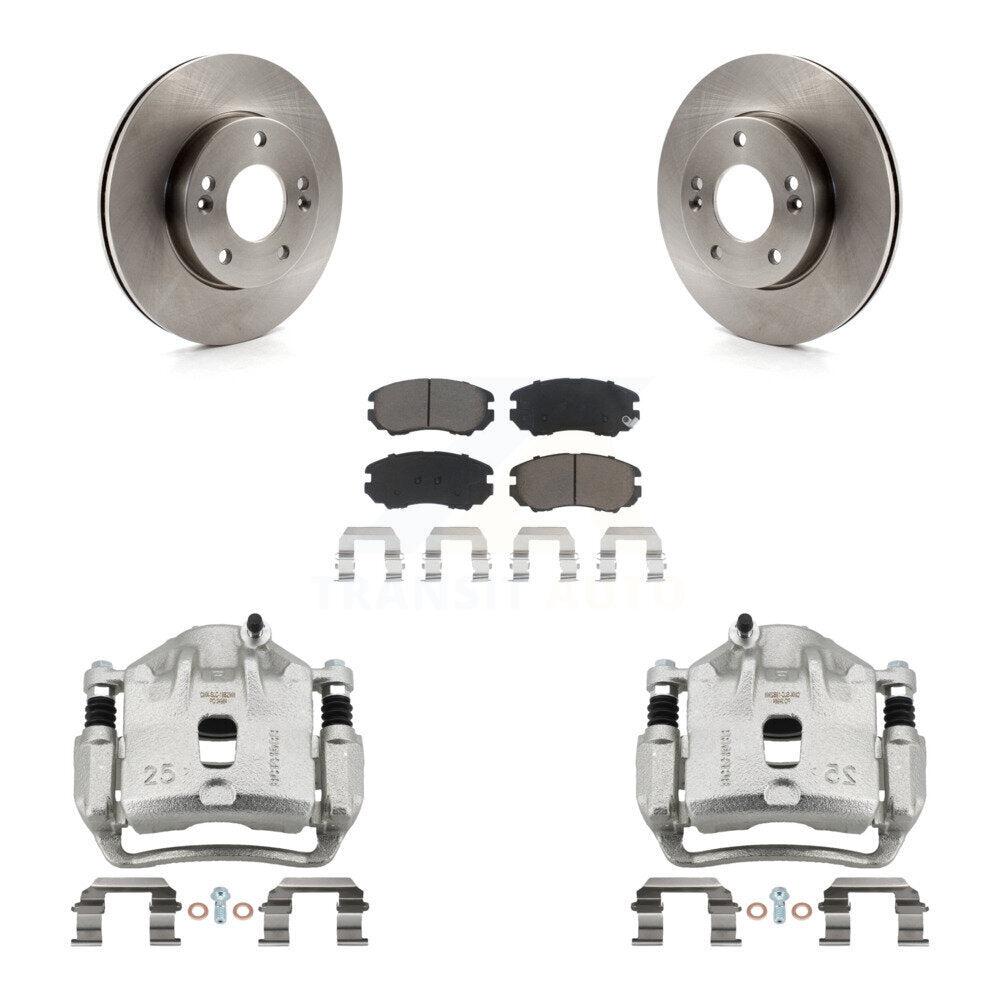Kit de rotors d'étrier de frein à disque avant et de plaquettes en céramique pour Kia Soul 2010 2011 1.6