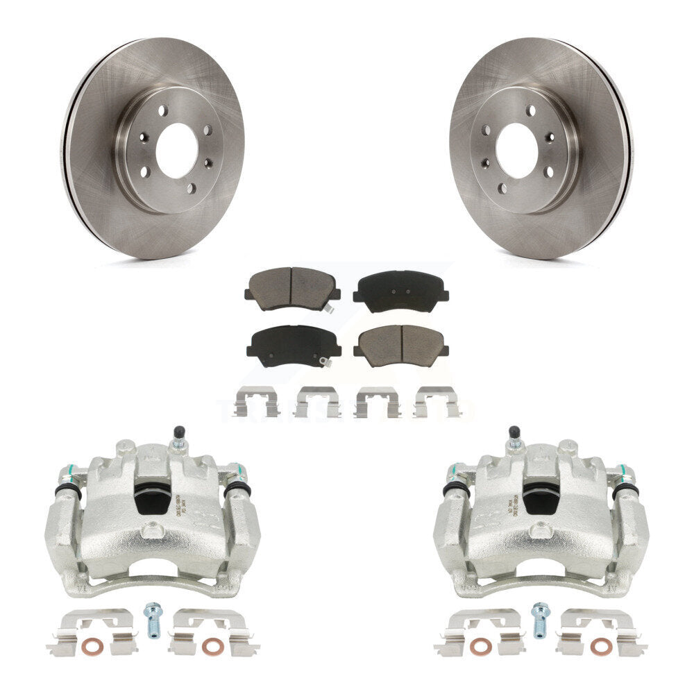 Kit de rotors d'étrier de frein à disque avant et de plaquettes en céramique, pour Hyundai Accent Kia Rio