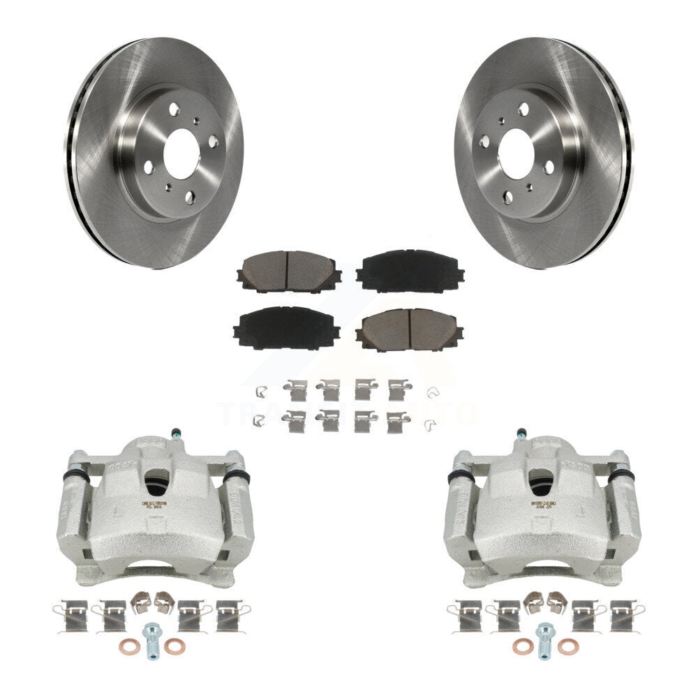 Kit de rotors d'étrier de frein à disque avant et de plaquettes en céramique pour Toyota Yaris