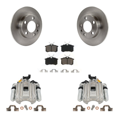 Rotor d'étrier de frein à disque arrière et Kit de plaquettes en céramique pour Volkswagen Jetta Golf Cit