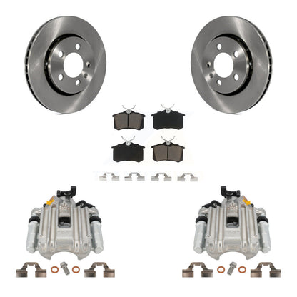 Kit de rotors d'étrier de frein à disque arrière et de plaquettes en céramique pour Volkswagen Jetta Golf