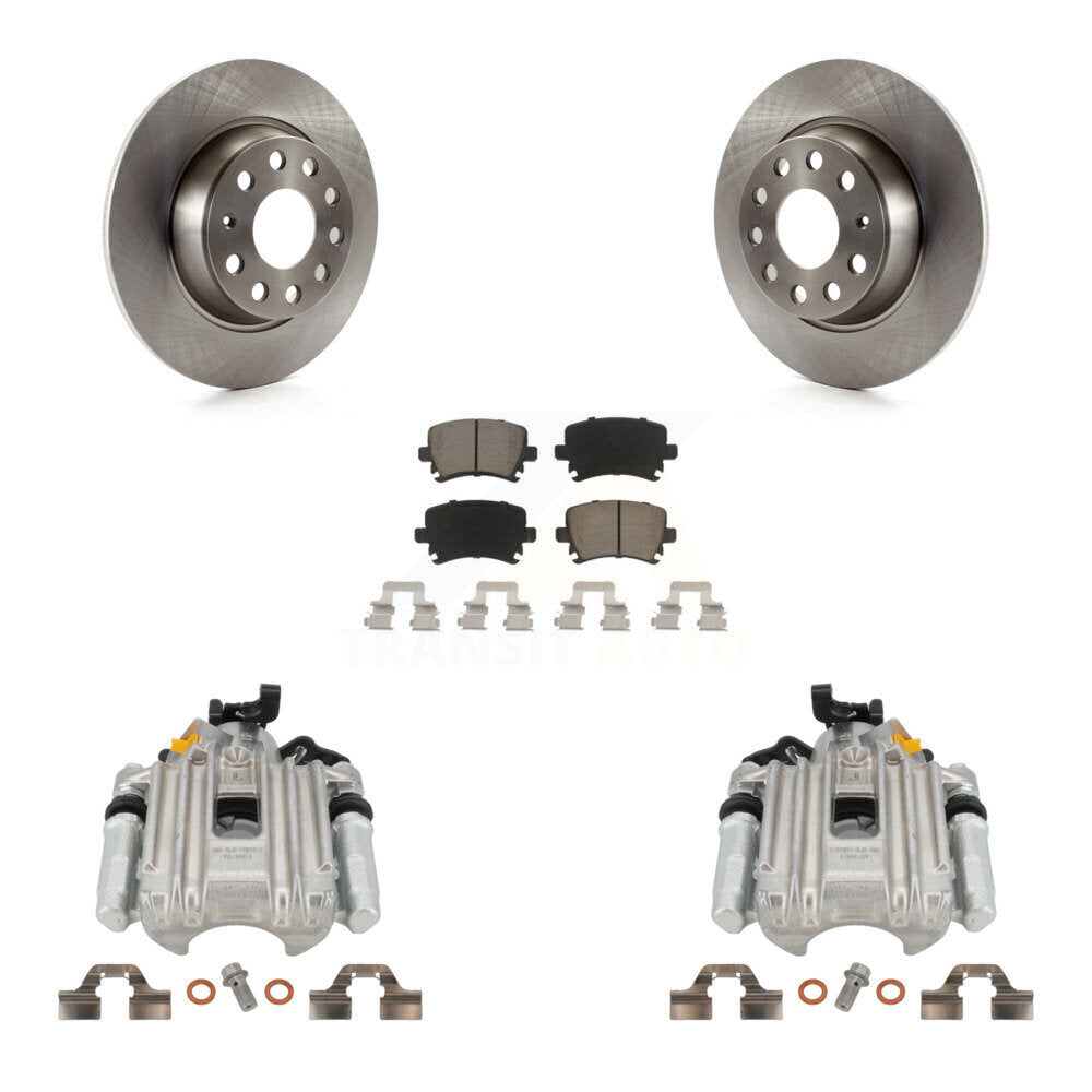 Kit de rotors d'étrier de frein à disque arrière et de plaquettes en céramique pour Volkswagen Jetta