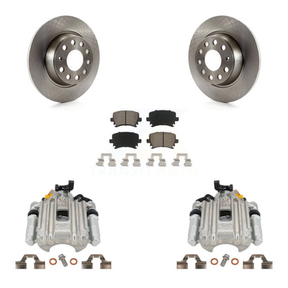 Kit de rotors d'étrier de frein à disque arrière et de plaquettes en céramique pour Volkswagen Jetta