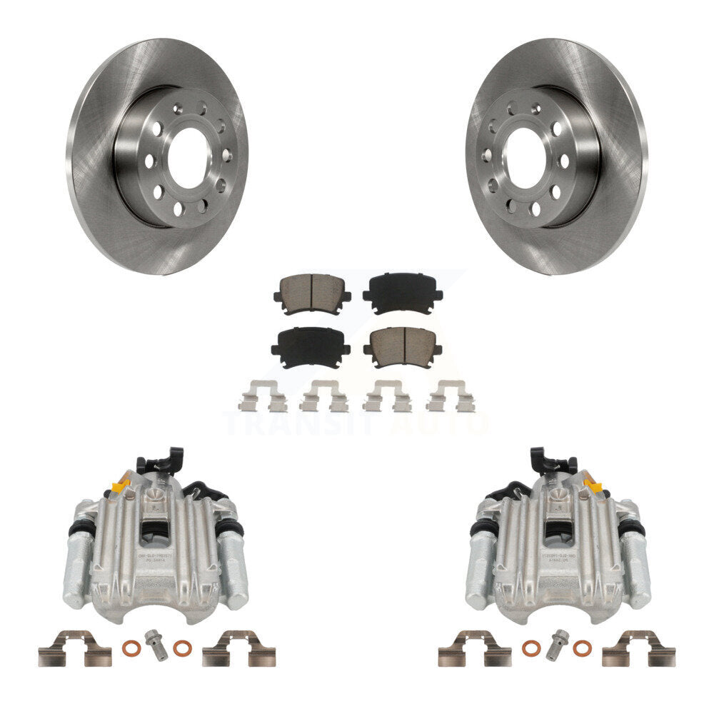 Kit de rotors d'étrier de frein à disque arrière et de plaquettes en céramique pour Volkswagen Jetta