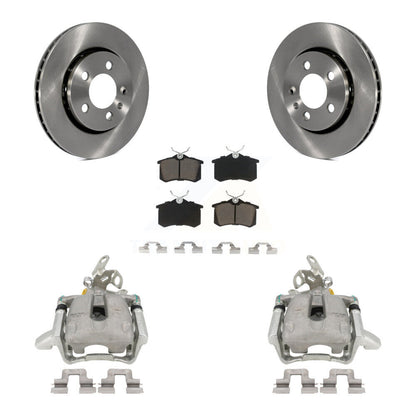 Rotor d'étrier de frein à disque arrière et Kit de plaquettes en céramique pour Volkswagen Jetta 2005 2.5
