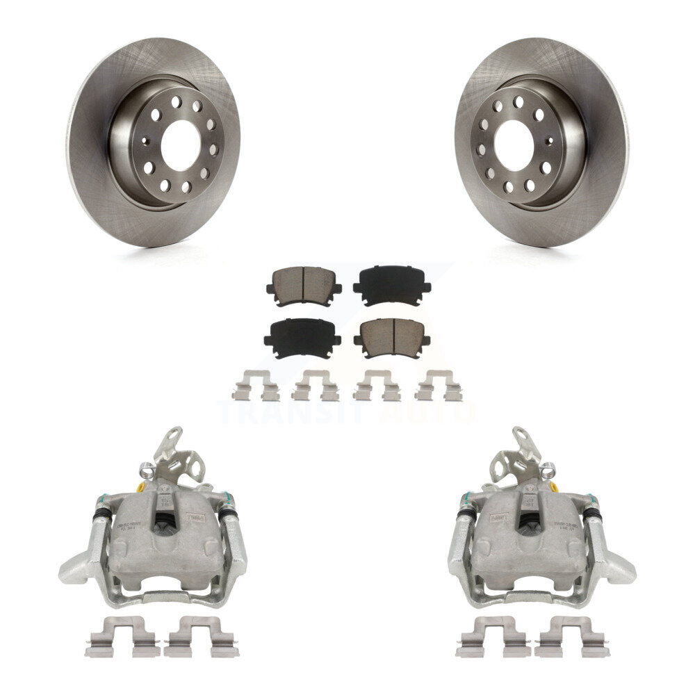 Kit de Rotor d'étrier de frein à disque arrière et de plaquettes en céramique, pour Volkswagen Jetta GTI Audi A
