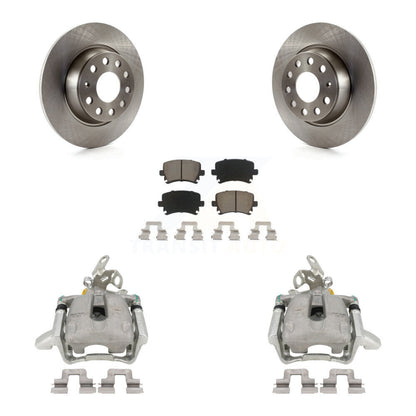 Kit de Rotor d'étrier de frein à disque arrière et de plaquettes en céramique, pour Volkswagen Jetta GTI Audi A