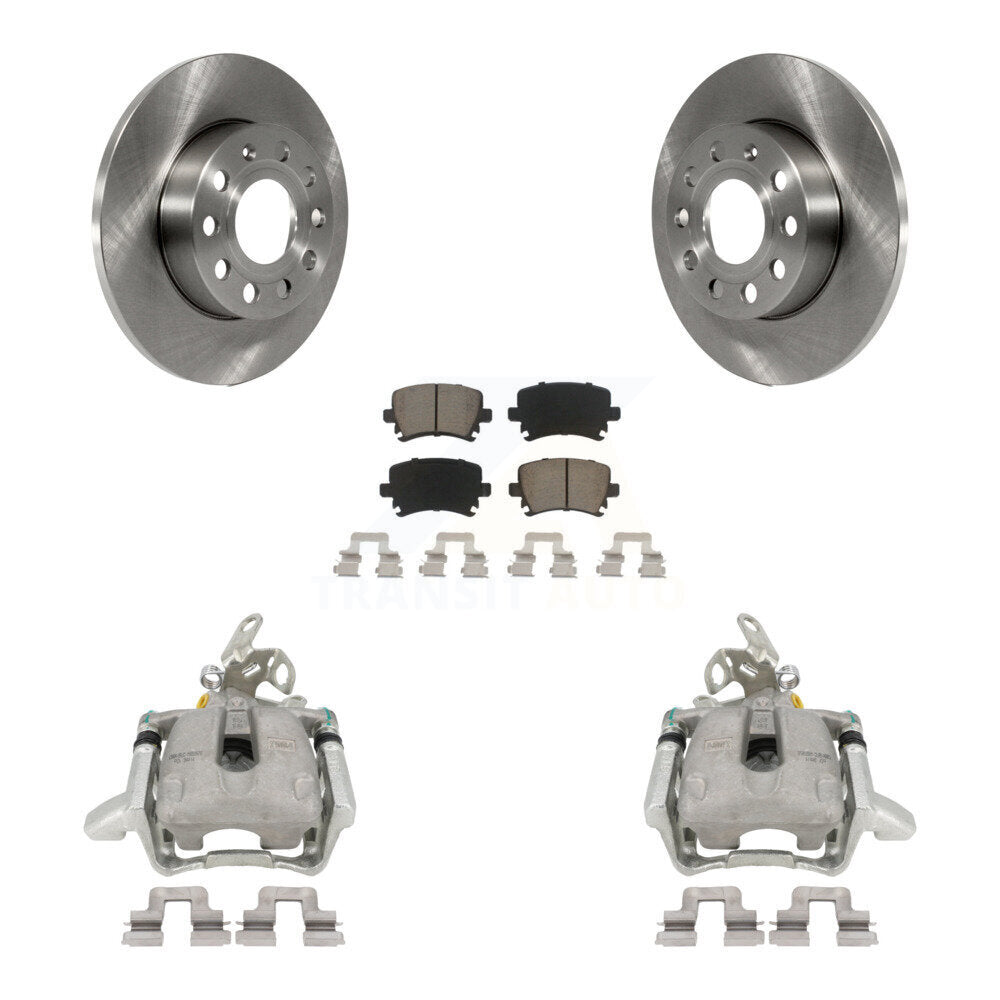Kit de rotors d'étrier de frein à disque arrière et de plaquettes en céramique pour Volkswagen Jetta Rabbit