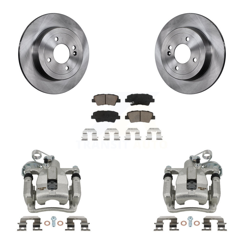 Kit de rotors d'étrier de frein à disque arrière et de plaquettes en céramique pour Hyundai Accen 2012 – 2016