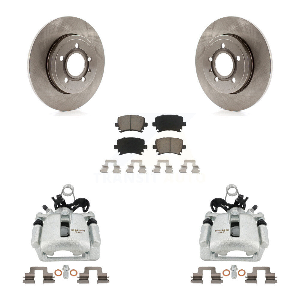 Kit de rotors d'étrier de frein à disque arrière et de plaquettes en céramique pour Audi A4 Quattro