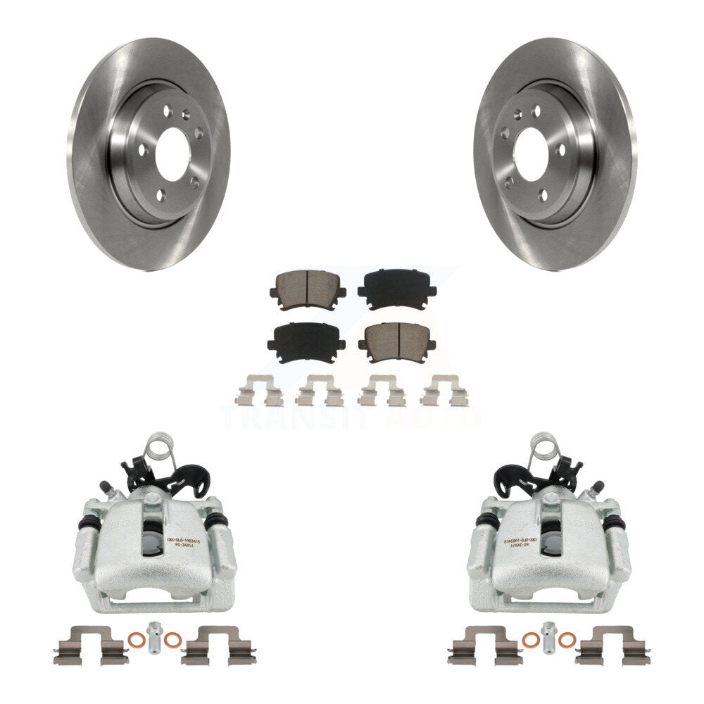 Rotors d'étrier de frein arrière et kit de plaquettes en céramique pour Audi A4 Quattro Convertible 2009