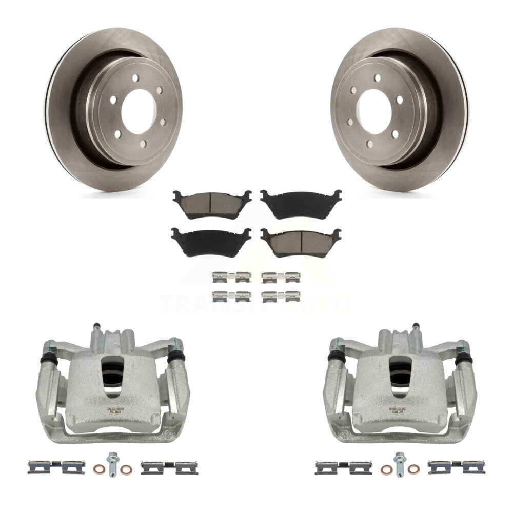 Kit de rotors d'étrier de frein à disque arrière et de plaquettes en céramique pour Ford F-150 KC8-100484C
