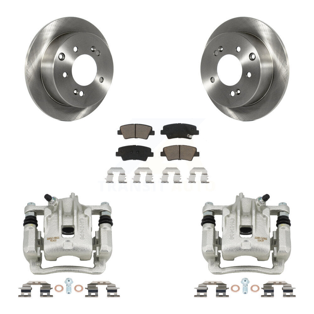 Kit de rotors d'étrier de frein à disque arrière et de plaquettes en céramique pour Kia Soul 2010-2013
