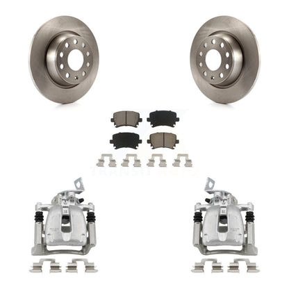 Kit de rotors d'étrier de frein à disque arrière et de plaquettes en céramique pour Volkswagen CC Passat