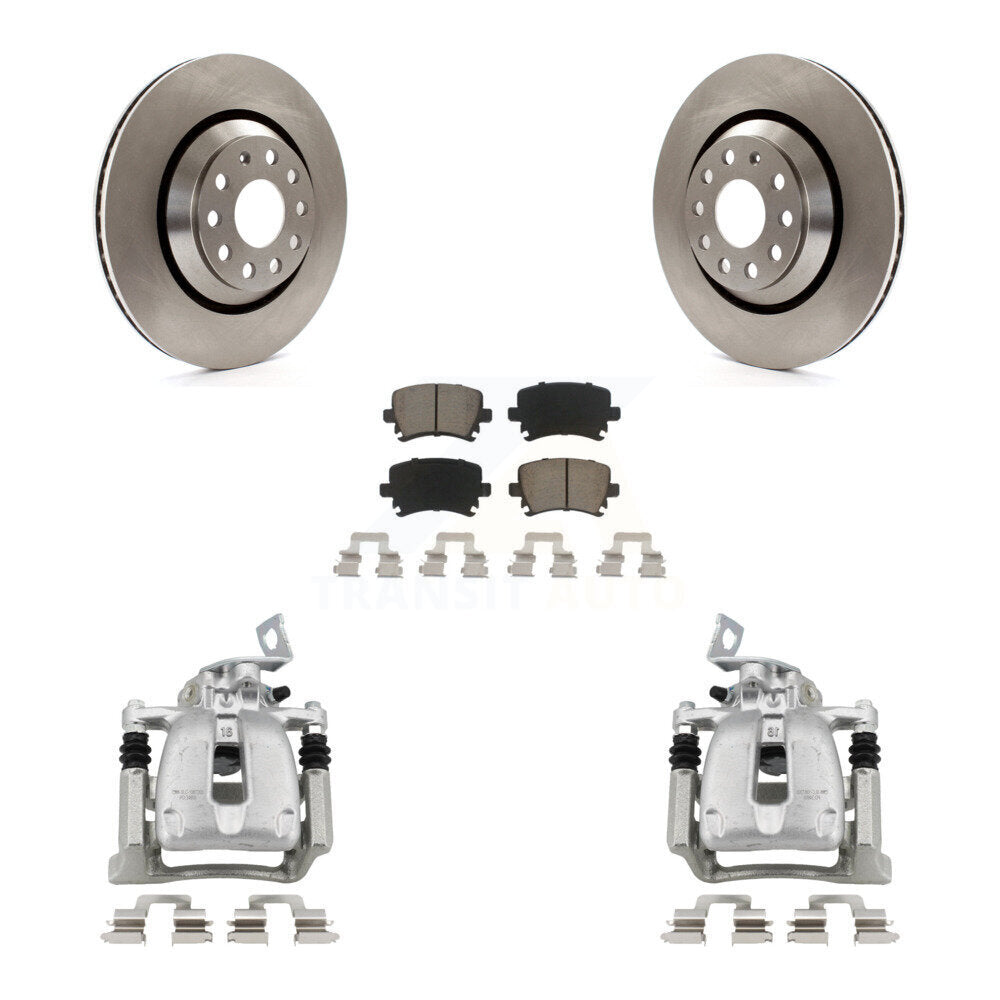 Rotors d'étrier de frein à disque arrière et kit de plaquettes en céramique pour Volkswagen Passat C 2009