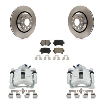 Kit de rotors d'étrier de frein à disque arrière et de plaquettes en céramique pour Volkswagen CC Passat