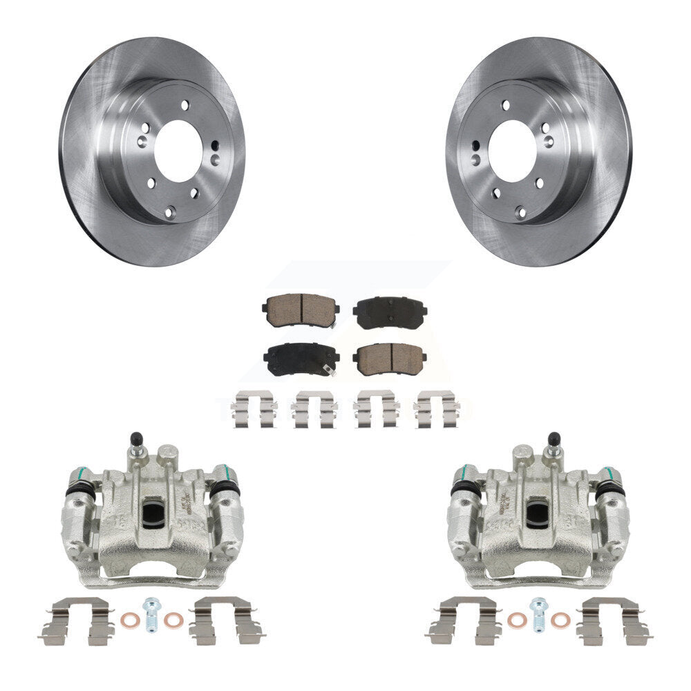 Rotors d'étrier de frein à disque arrière et Kit de plaquettes en céramique pour Hyundai Sonata Kia Optim