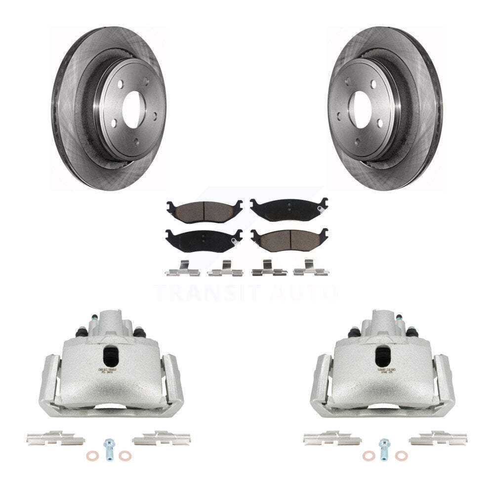 Kit de rotors d'étrier de frein à disque arrière et de plaquettes en céramique pour Dodge Ram 1500