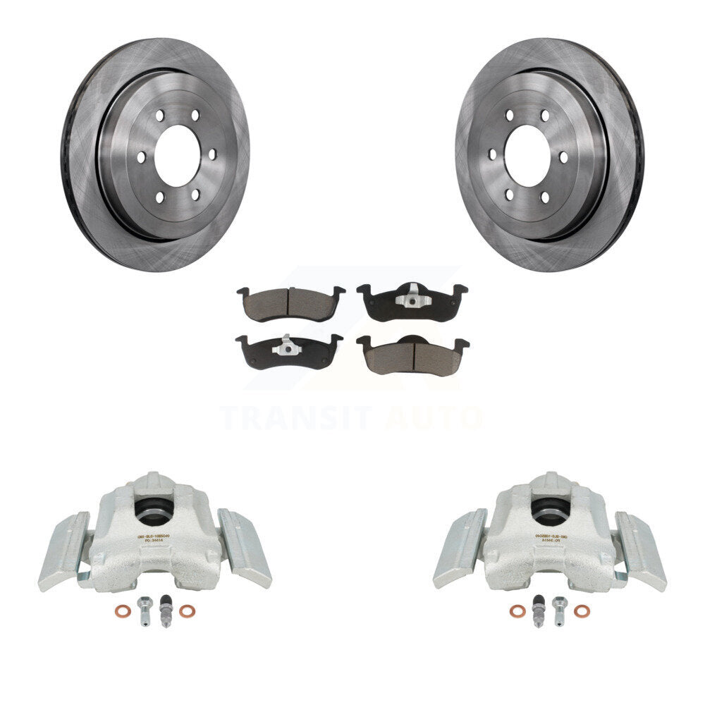 Rotor d'étrier de frein arrière et Kit de plaquettes en céramique pour Ford Expedition Lincoln Navigato