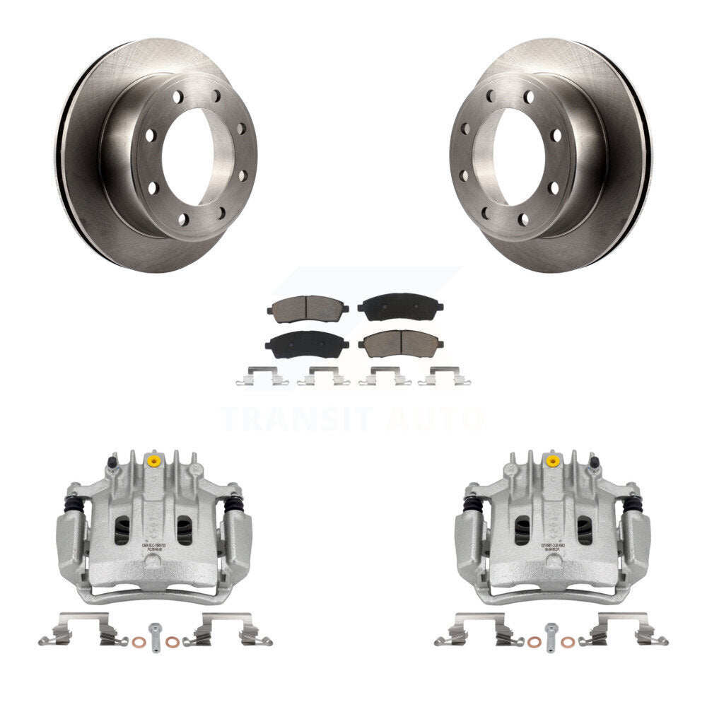 Rotors d'étrier de frein à disque arrière et Kit de plaquettes en céramique pour Ford F-350 Super Duty F-25