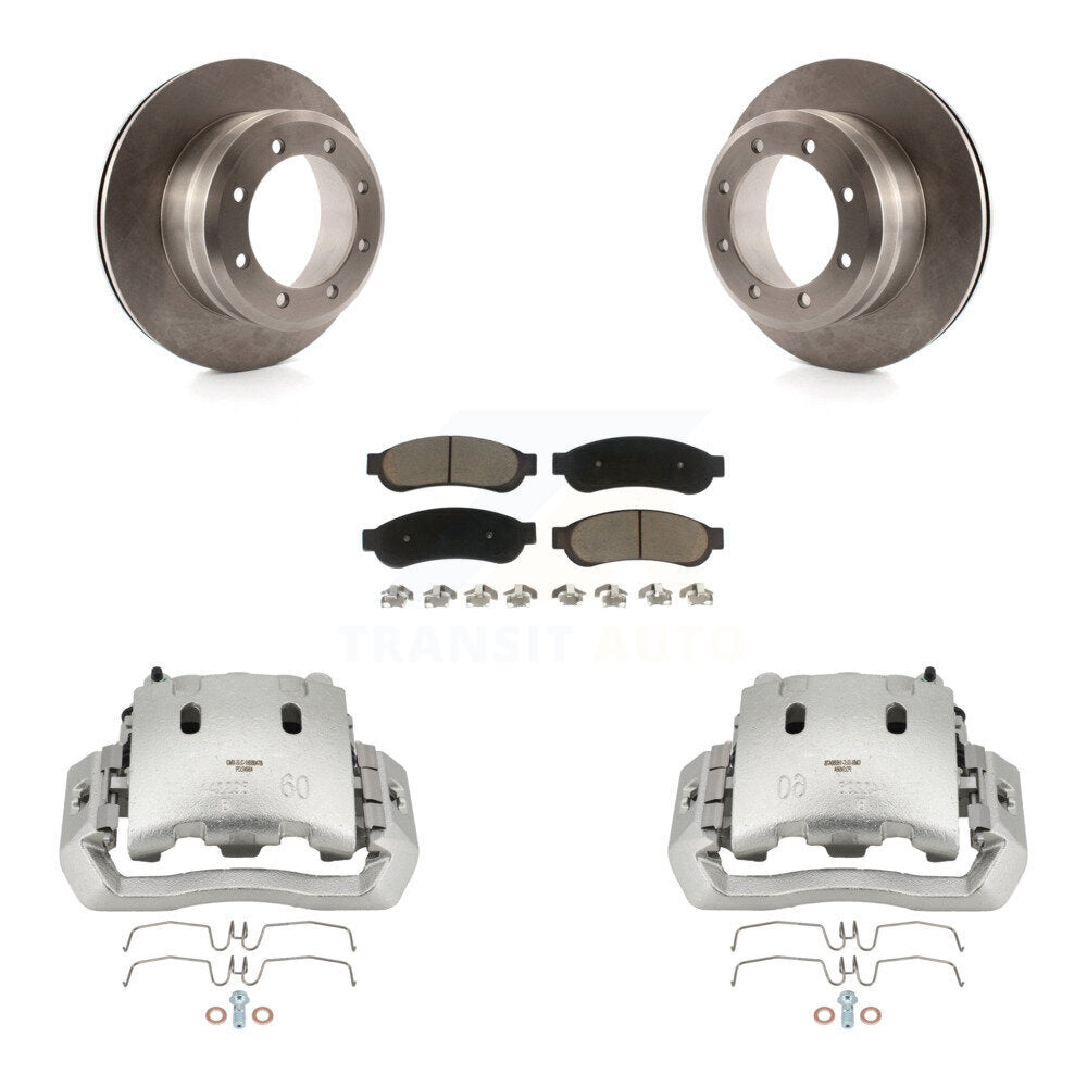Kit de rotors d'étrier de frein à disque arrière et de plaquettes en céramique pour Ford F-450 Super Duty