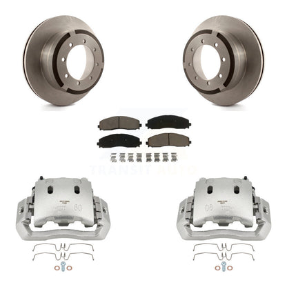 Kit de rotors d'étrier de frein à disque arrière et de plaquettes en céramique pour Ford F-450 Super Duty