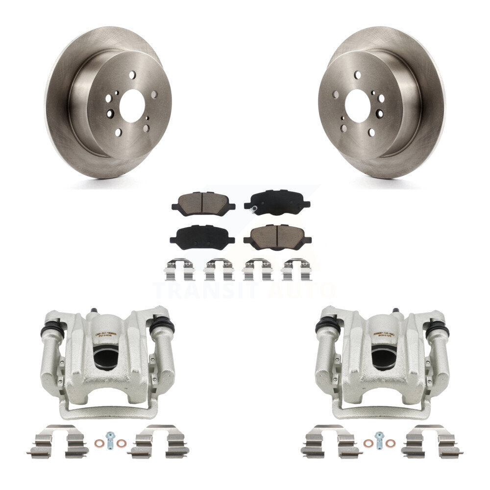 Kit de rotors d'étrier de frein à disque arrière et de plaquettes en céramique pour Toyota Venza 2009-2016