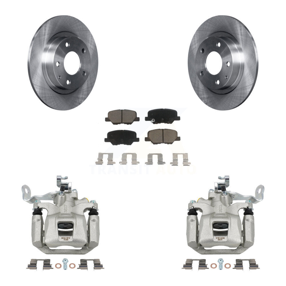 Kit de rotors d'étrier de frein à disque arrière et de plaquettes en céramique pour Mazda 6 2014-2015