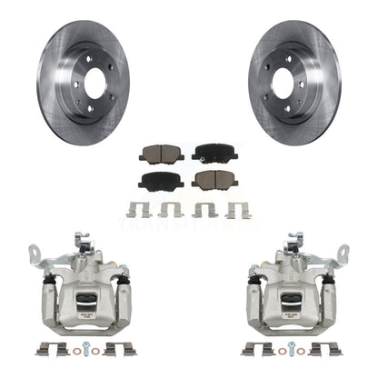 Kit de rotors d'étrier de frein à disque arrière et de plaquettes en céramique pour Mazda 6 2014-2015
