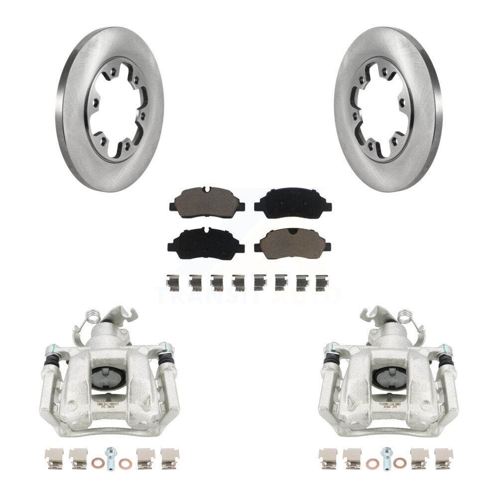 Kit de rotors d'étrier de frein à disque arrière et de plaquettes en céramique pour Ford Transit-350 HD