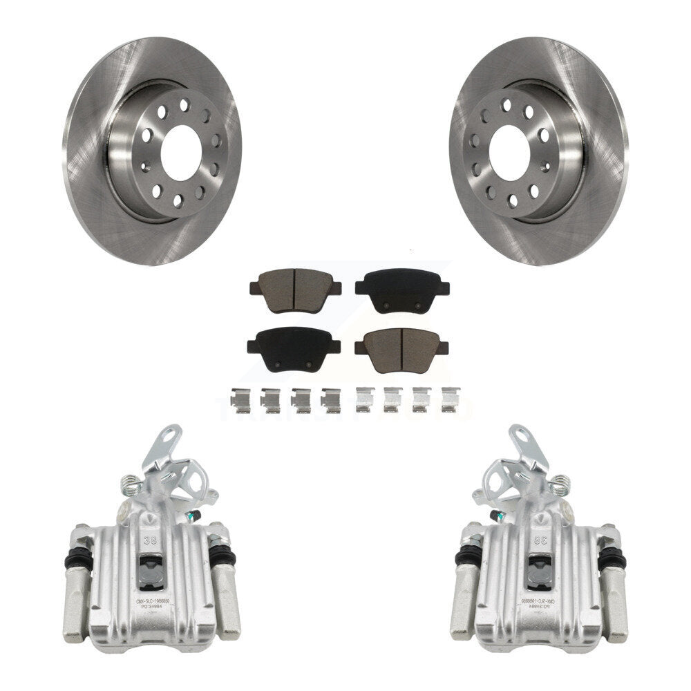 Kit de Rotor d'étrier de frein à disque arrière et de plaquettes en céramique, pour Volkswagen Jetta Beetle Gol
